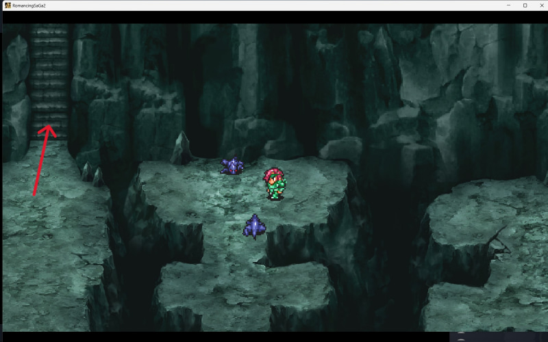 階段出口はズルい！また洞窟の入り口から再スタート( ;  ; )。