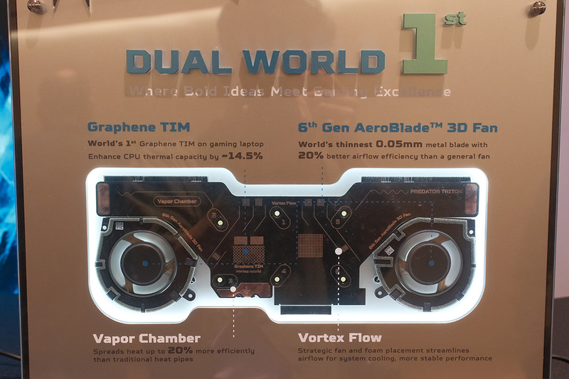 内部の冷却機構も展示されていた