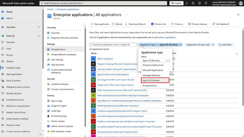 Azure AI Foundryで作成したアプリケーションにEntra Agent IDを付与できる(出典:Microsoft)