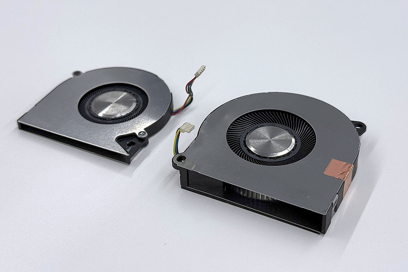 左:REON POCKET 5のファン、右:REON POCKET PROのファン