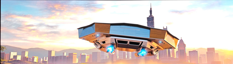 Constellationが台北に着陸するCG(もちろんホンモノの台湾本社は離陸も着陸もしない、念のため)