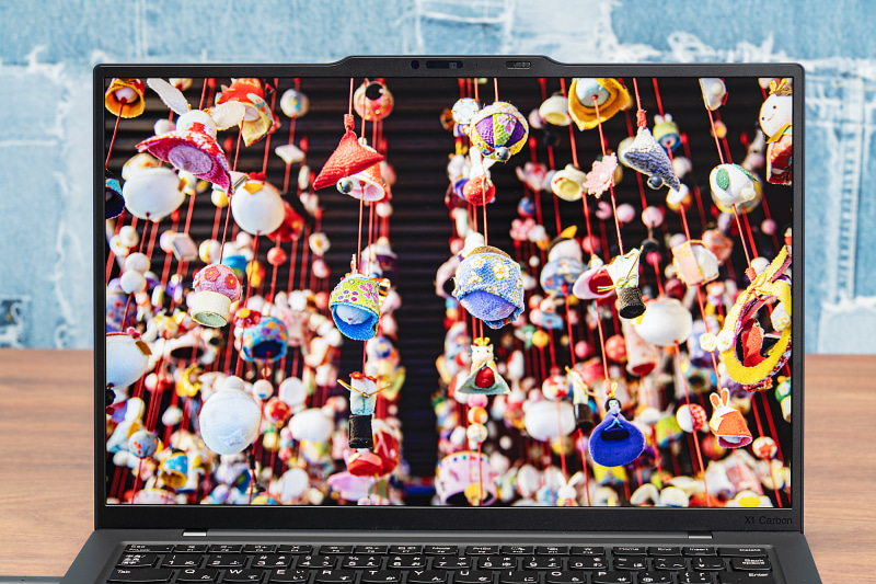 IPS液晶はビジネスモバイルPCとして申し分ない発色性能を備えており、写真なども十分鮮やかに表示できる