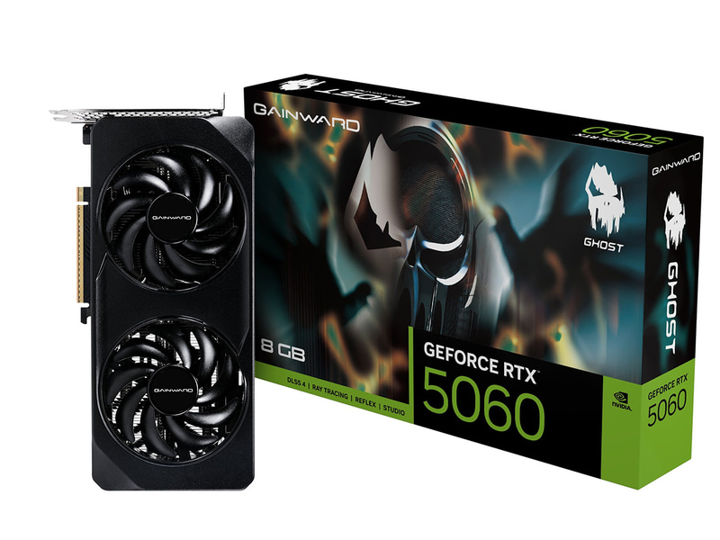 GAINWARD RTX 5060 GHOST 8GB GDDR7 128bit 3-DP HDMI、実売価格5万7,800円前後