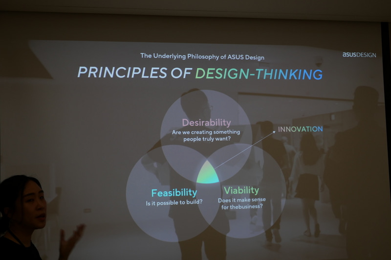ASUSのデザイン哲学には「Desirability(ニーズ)」、「Feasibility(実現可能性)」、「Viability(ビジネス性)」という3つの原則がある