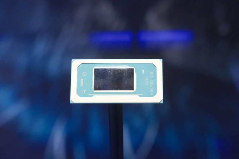 展示中のPanther Lakeのチップ