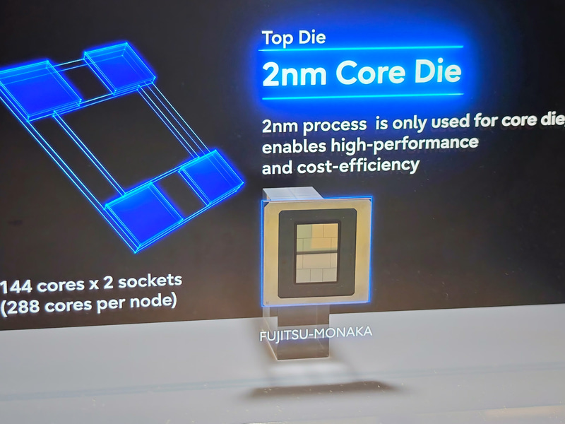 TSMCの2nmで製造され、144コアのArm CPUが2ソケット構成になる(3月のMWC 25で撮影)