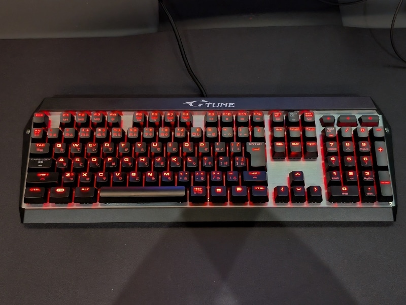 キーボードはG TUNEブランド
