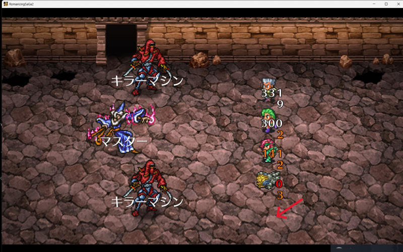 狭い道にいる敵で回避すらできない(´･_･`)