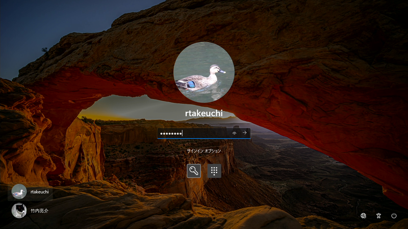 先ほど設定したパスワードを入力してEnterキーを押す