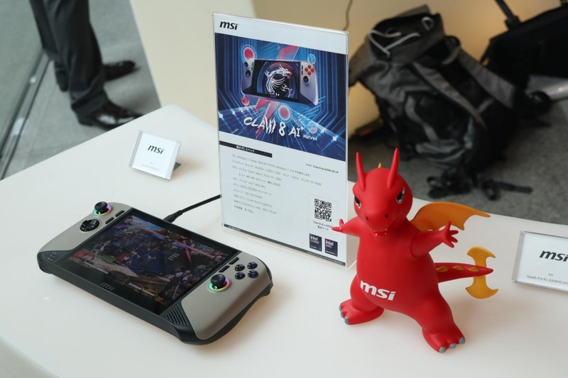 MSIの「Claw 8 AI A2VM」。こうしたポータブルゲーミングPCでありながらCopilot+ PCに対応するのはユニークだ