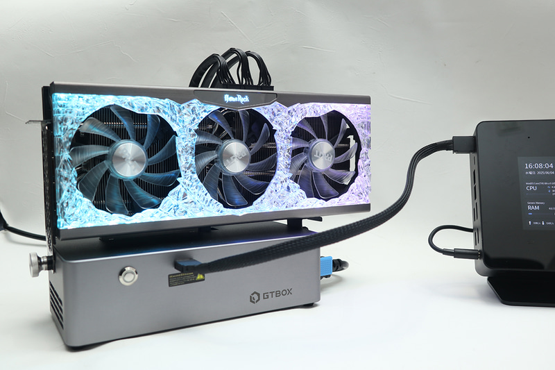 GTBOX G-DOCKの接続イメージ(ビデオカードやミニPCは別売り)