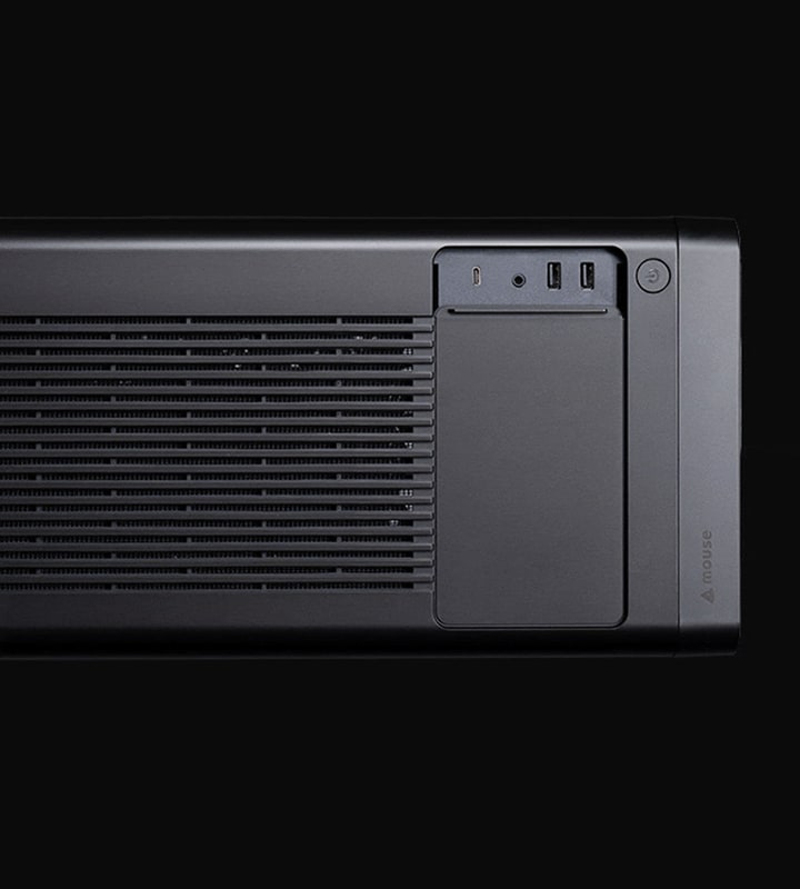 上部インターフェイスはホコリの侵入を防ぐスライド式カバーを搭載