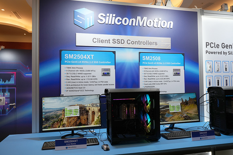 SM2504XTとSM2508のライブデモ環境が用意されていた