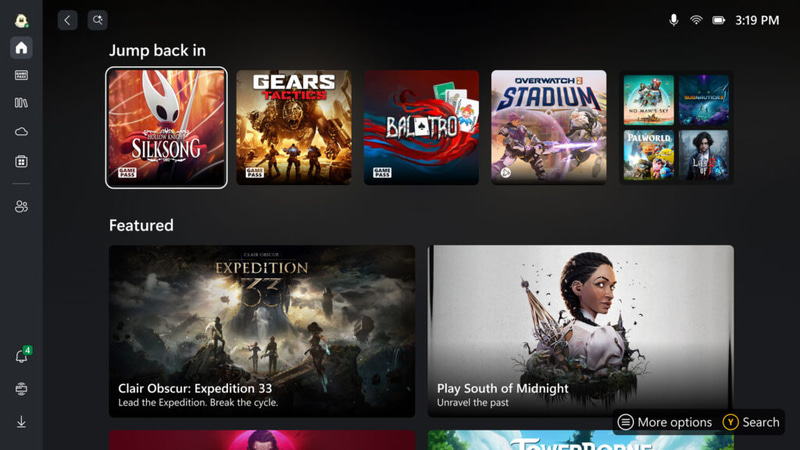 Xbox フルスクリーンエクスペリエンス