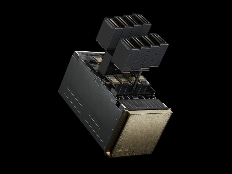 NVIDIA BlackwellアーキテクチャおよびNVIDIA AI Enterpriseソフトウェアプラットフォームを採用するDGX B200システム