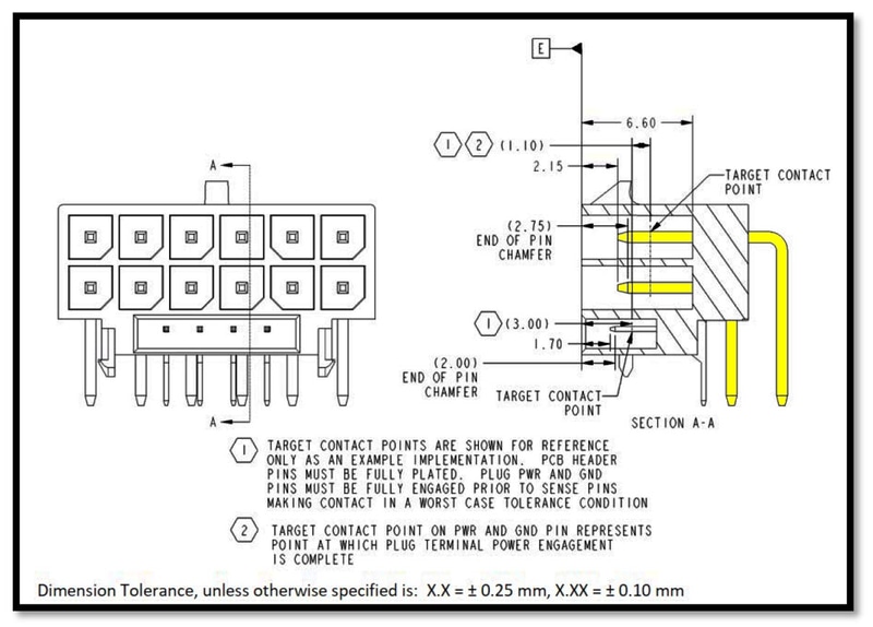 【図6】黄色く着色している部分が、12V/COM端子の電極とそれに続く部分。こちらがプラグである
