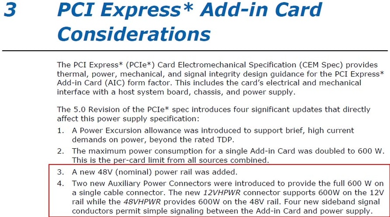 【図19】赤枠部参照。これは「ATX Version 3.0 Multi Rail Desktop Platform Power Supply」のChapter 3冒頭である