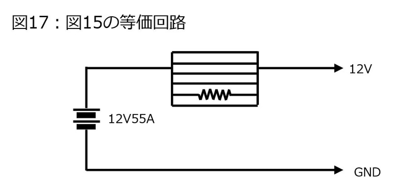 【図17】仮に図15のような場合の電源の等価回路