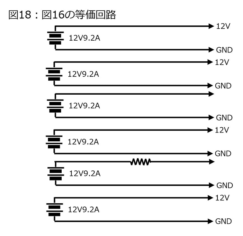 【図18】図16のような場合の電源の等価回路