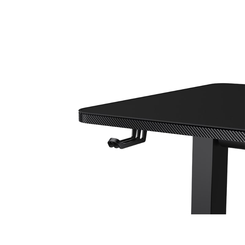 デスク左側下部のヘッドセットハンガー