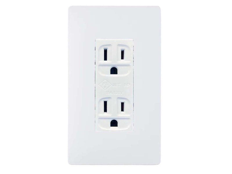 1)1つのコンセントに対して1本のアースピンが付いたコンセント