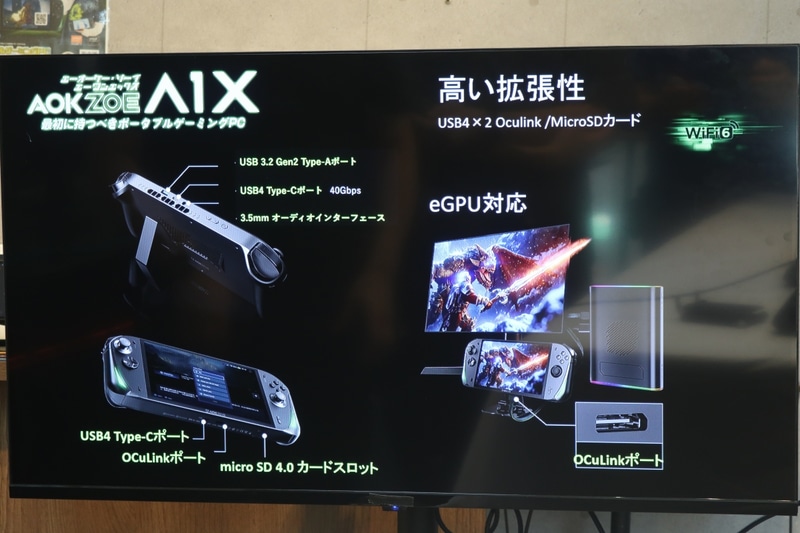 USB4やOCuLinkの搭載でeGPUと接続可能