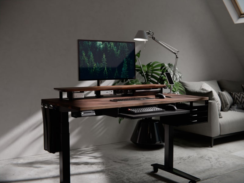 BOARD for FlexiSpot E7Hに多数のモジュールを取り付けた使用例