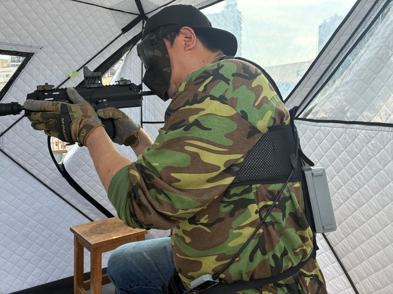 サバゲーの夏装備でテントに入ってみた