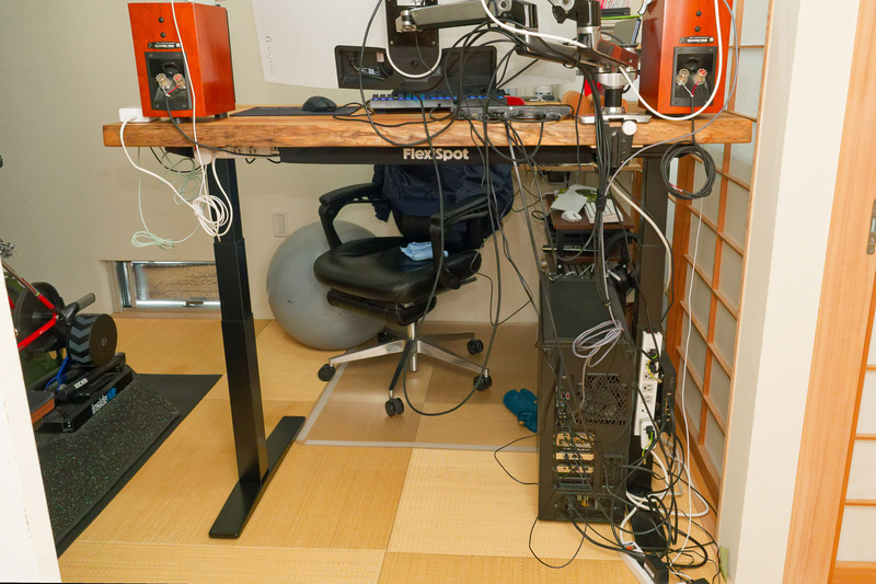 こんな風に高くしておけば作業も楽ちん