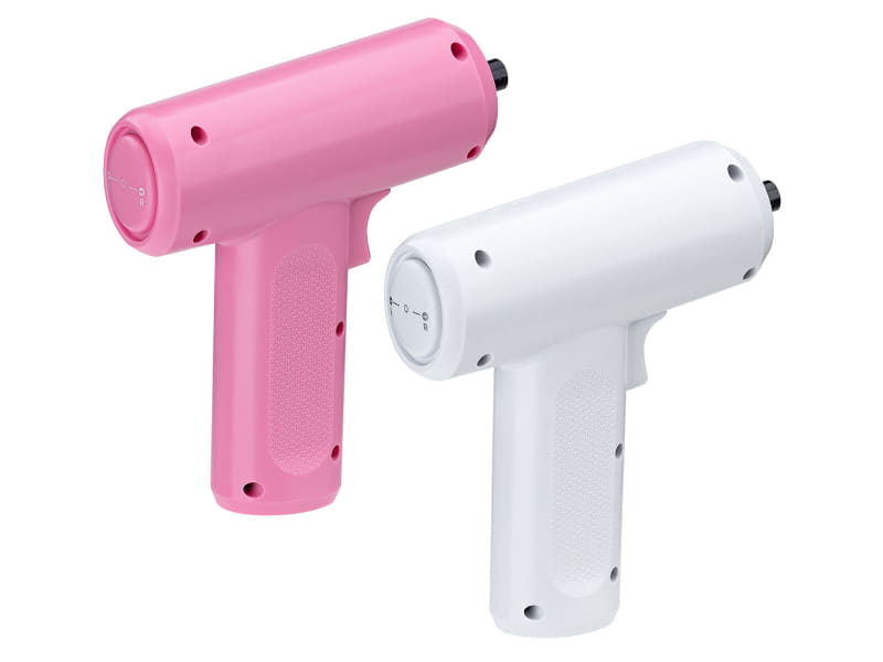 グリップ上の後部には回転方向の切り替えスイッチを備える