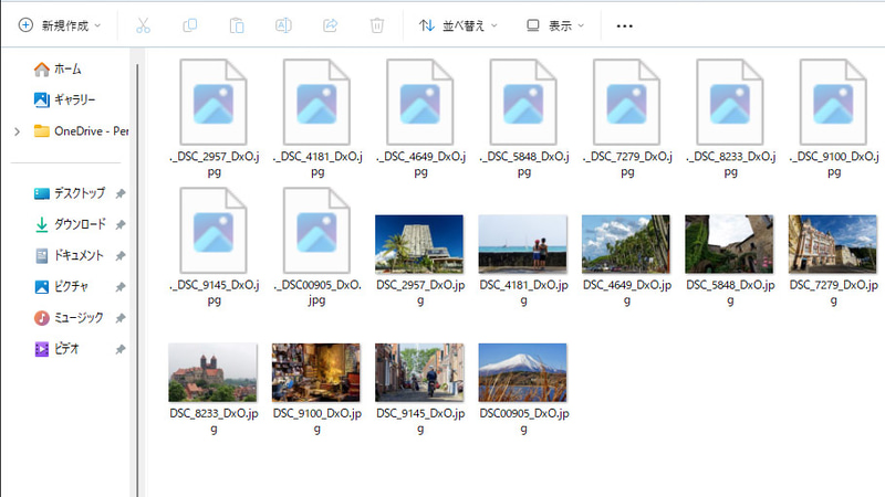 「._XXX」ファイルは実ファイル1つ1つに対応する形で生成される