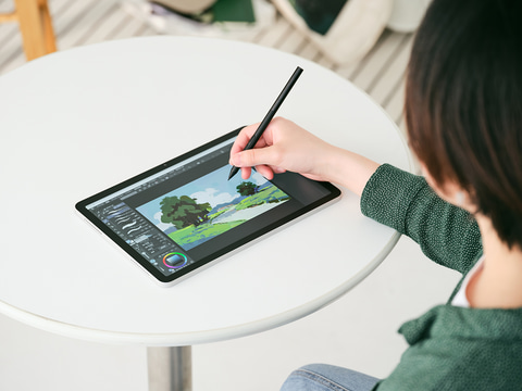 売切続出！すぐ使える♪イラストお絵描きタブレット★タッチペンワコム使えるアイビス お絵描きイラストに！富士通タブレット✨ワコムのタッチペン付き