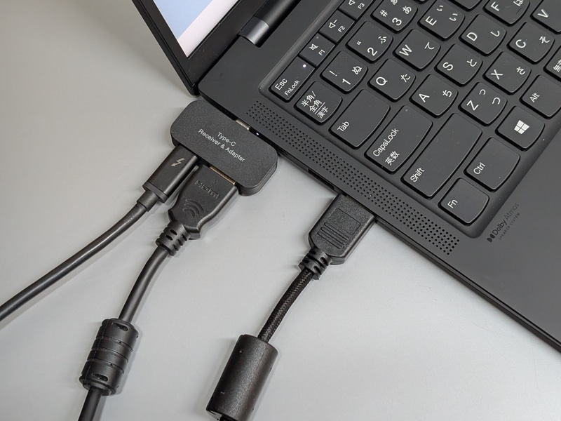 PC側にHDMIポートがあればトリプルディスプレイも容易に構築可能。ただしUSB Type-Cは外部ディスプレイ出力には非対応だ