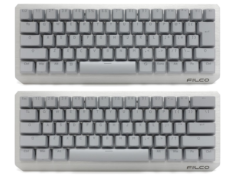 Majestouch Luce60(上が日本語配列、下が英語配列)