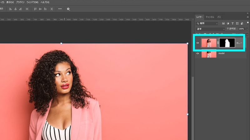 コンテキストタスクバーから「背景を削除」をクリックして被写体を切り抜きます