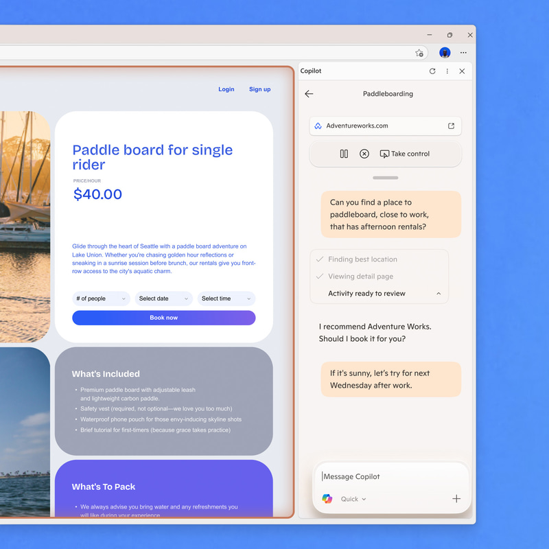 予約までCopilotが行なってくれる