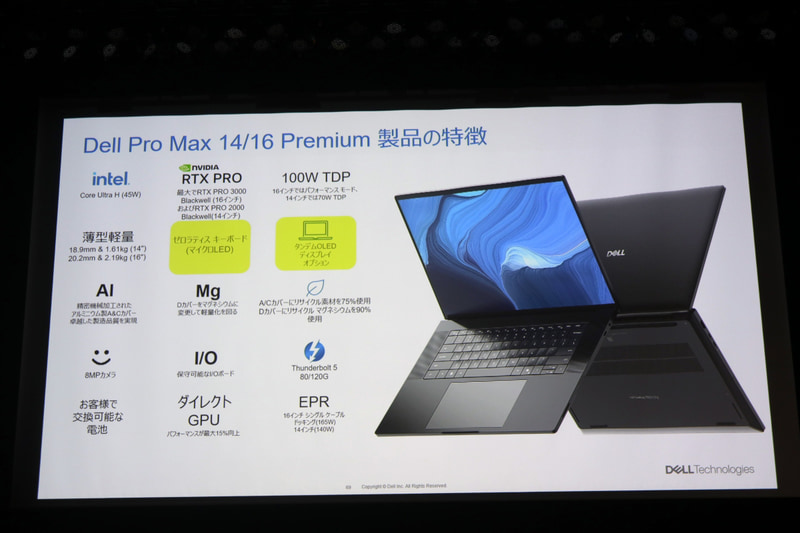 Dell Pro Max 14/16 Premiumの主な特徴