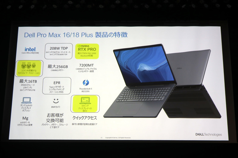Dell Pro Max Plusの主な特徴