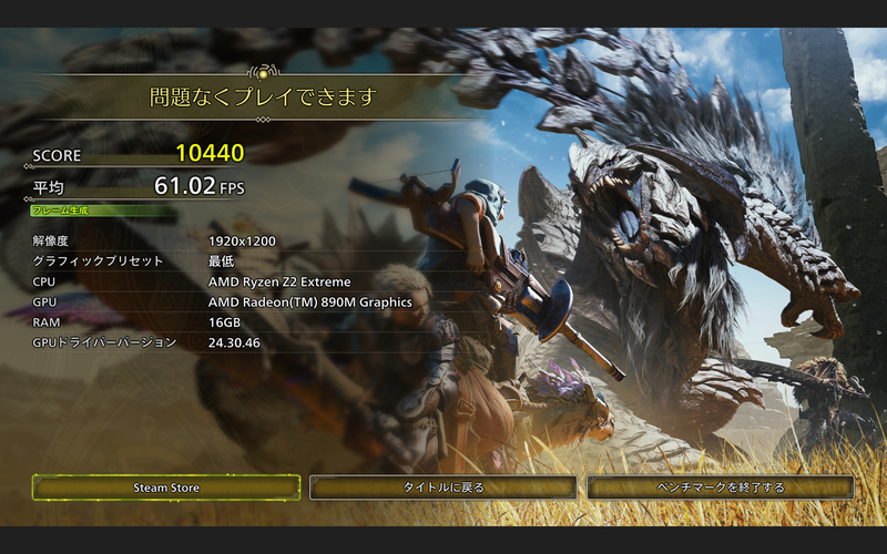 Monster Hunter Wilds Benchmark