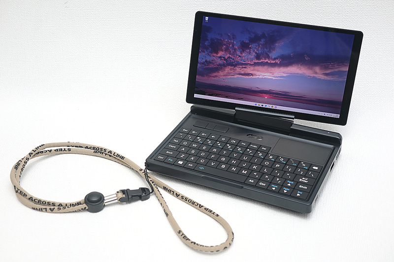 百均で売られていたネックストラップをつけたところ