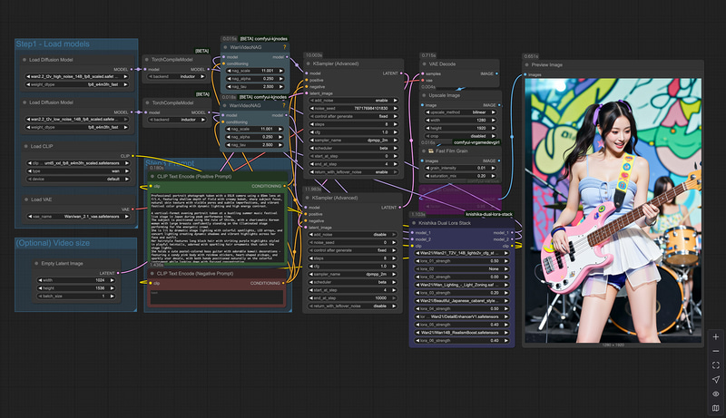現在筆者が使用中のWorkflow。1,024×1,536→1,280×1,920。GeForce RTX 4090を使い26秒