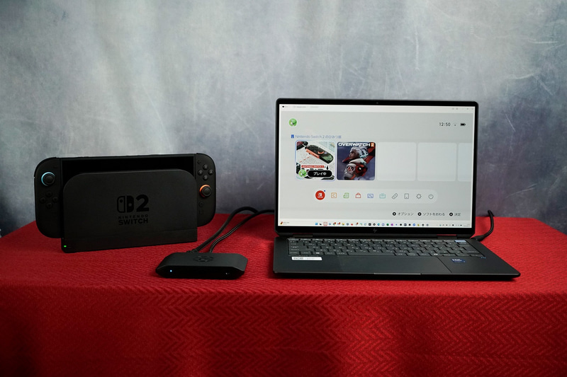 こちらはノートPCに4K Sをつないで実際にキャプチャしたところ