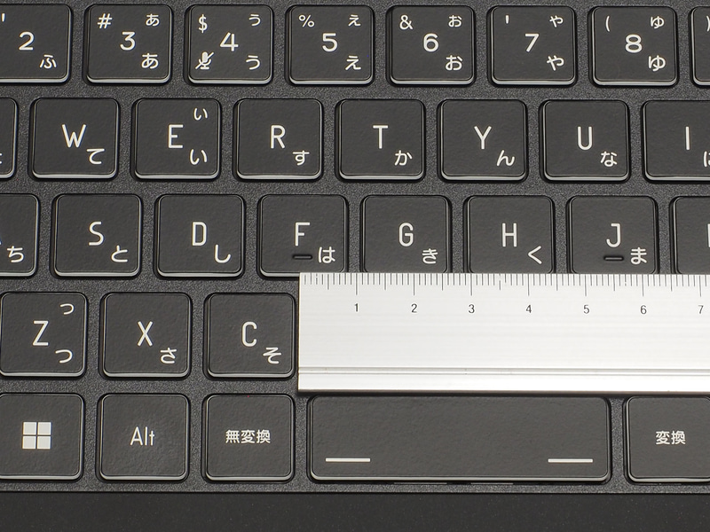 キーピッチは19mmほど