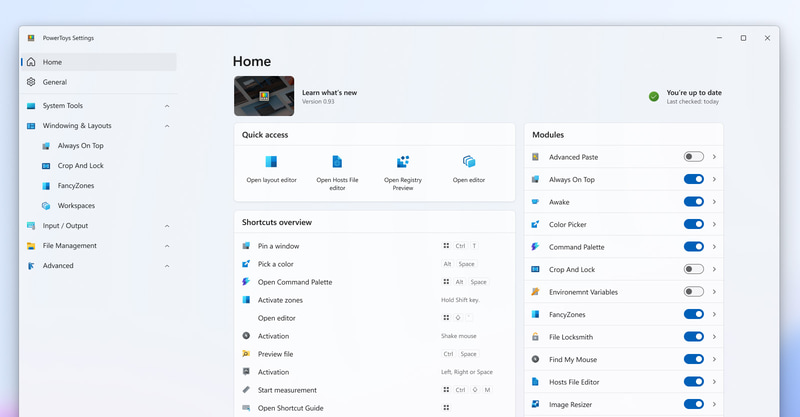 刷新されたダッシュボード