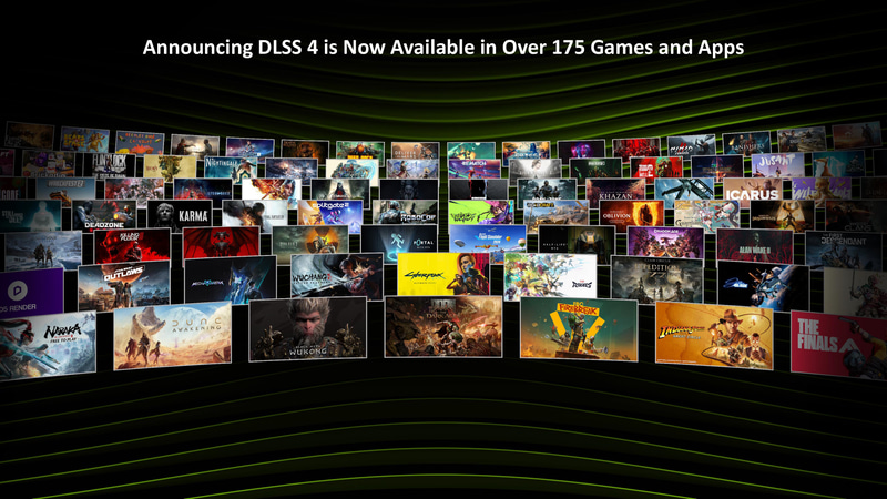 DLSS 4対応タイトルが175本以上に