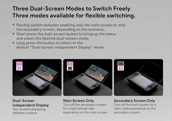 3つのディスプレイモード