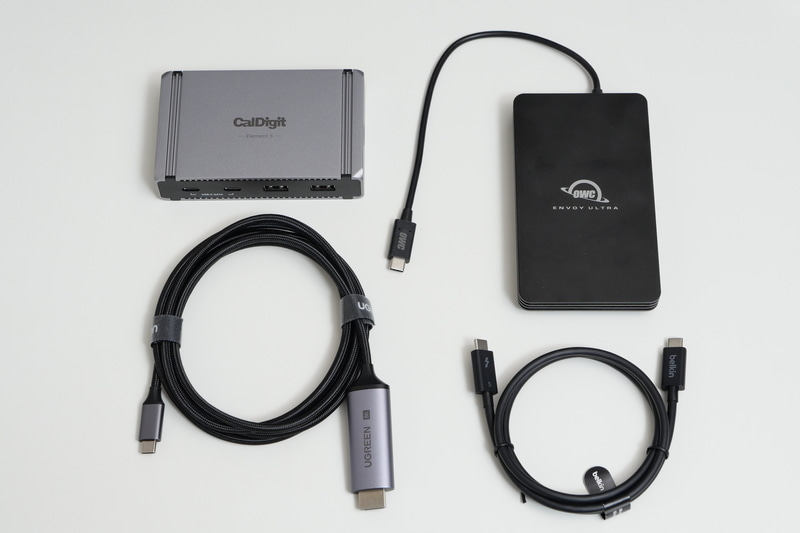 今回用意したThunderbolt 5対応機器