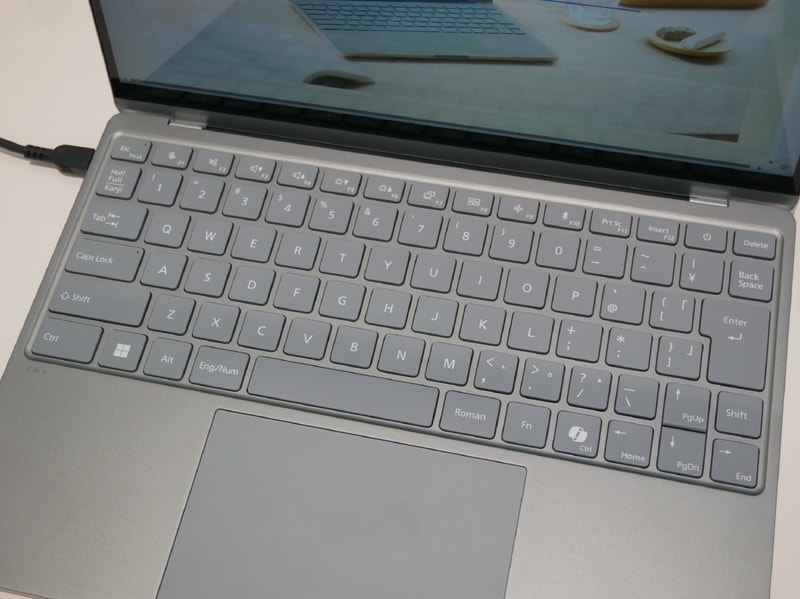 キートップの文字はオリジナルフォントを採用し、視認性を高めている