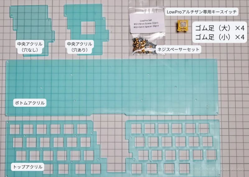 ロープロファイルプレートキット