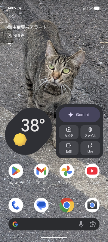 デスクトップには写真を全画面で表示する
